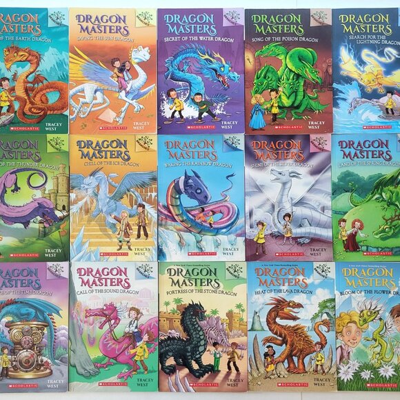 LOT OF 15 DRAGON MASTERS BRANCHES PAPERBACK KIDS BOYS BOOKS #1-21 BY TRACEY WEST - Picture 2 of 12